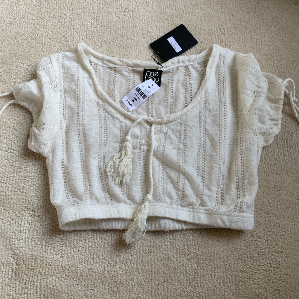 NWT LF Crochet Crop Top